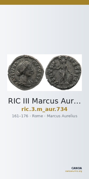 RIC III Marcus Aurelius 734 — CANOA