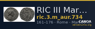 RIC III Marcus Aurelius 734 — CANOA