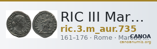 RIC III Marcus Aurelius 735 — CANOA