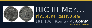 RIC III Marcus Aurelius 735 — CANOA