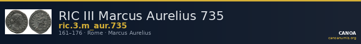 RIC III Marcus Aurelius 735 — CANOA