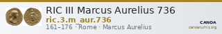 RIC III Marcus Aurelius 736 — CANOA