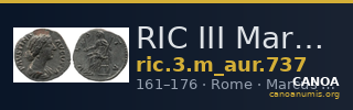 RIC III Marcus Aurelius 737 — CANOA