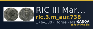 RIC III Marcus Aurelius 738 — CANOA