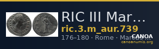 RIC III Marcus Aurelius 739 — CANOA