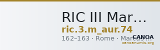 RIC III Marcus Aurelius 74 — CANOA