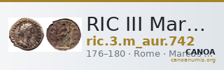 RIC III Marcus Aurelius 742 — CANOA