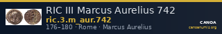 RIC III Marcus Aurelius 742 — CANOA