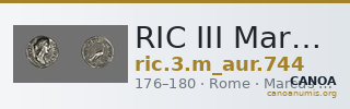 RIC III Marcus Aurelius 744 — CANOA