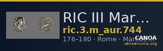 RIC III Marcus Aurelius 744 — CANOA