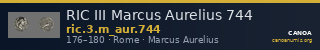 RIC III Marcus Aurelius 744 — CANOA