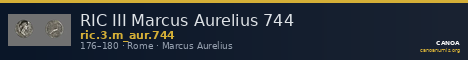 RIC III Marcus Aurelius 744 — CANOA