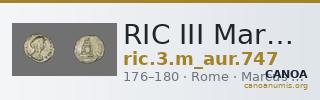 RIC III Marcus Aurelius 747 — CANOA