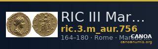 RIC III Marcus Aurelius 756 — CANOA