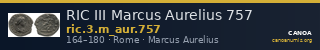 RIC III Marcus Aurelius 757 — CANOA