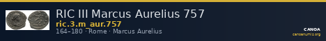 RIC III Marcus Aurelius 757 — CANOA