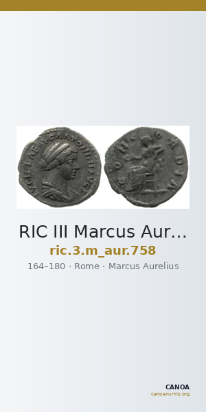 RIC III Marcus Aurelius 758 — CANOA