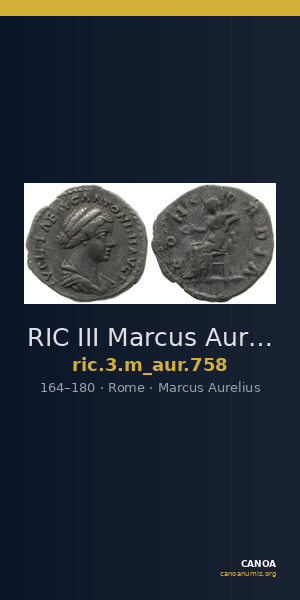 RIC III Marcus Aurelius 758 — CANOA