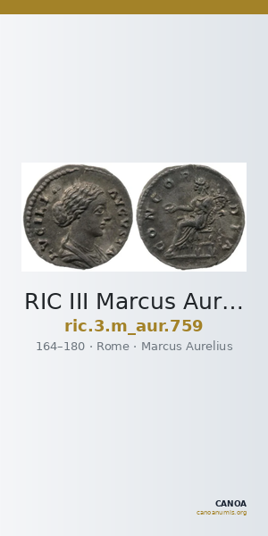 RIC III Marcus Aurelius 759 — CANOA