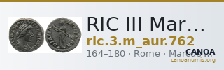 RIC III Marcus Aurelius 762 — CANOA