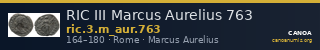 RIC III Marcus Aurelius 763 — CANOA