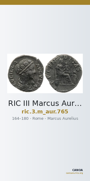 RIC III Marcus Aurelius 765 — CANOA