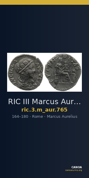 RIC III Marcus Aurelius 765 — CANOA