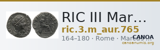 RIC III Marcus Aurelius 765 — CANOA