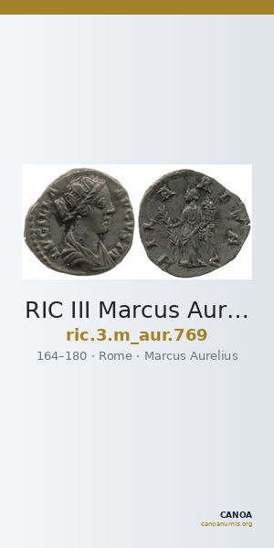 RIC III Marcus Aurelius 769 — CANOA