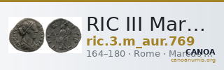 RIC III Marcus Aurelius 769 — CANOA