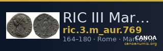 RIC III Marcus Aurelius 769 — CANOA
