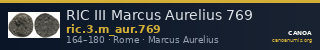 RIC III Marcus Aurelius 769 — CANOA