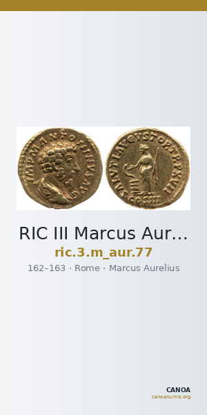 RIC III Marcus Aurelius 77 — CANOA