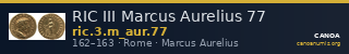RIC III Marcus Aurelius 77 — CANOA