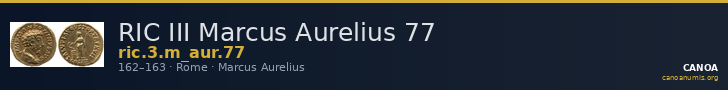 RIC III Marcus Aurelius 77 — CANOA