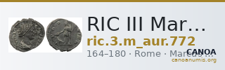 RIC III Marcus Aurelius 772 — CANOA