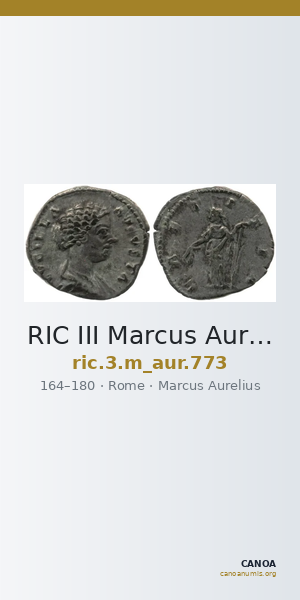 RIC III Marcus Aurelius 773 — CANOA