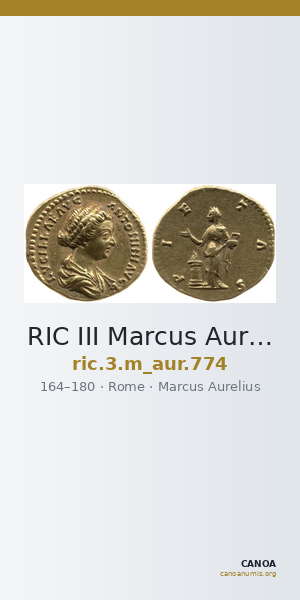RIC III Marcus Aurelius 774 — CANOA
