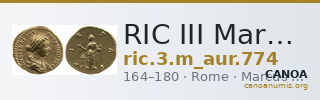 RIC III Marcus Aurelius 774 — CANOA