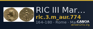 RIC III Marcus Aurelius 774 — CANOA