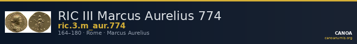 RIC III Marcus Aurelius 774 — CANOA