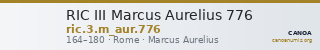 RIC III Marcus Aurelius 776 — CANOA