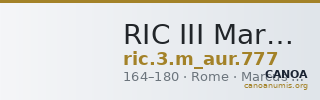 RIC III Marcus Aurelius 777 — CANOA