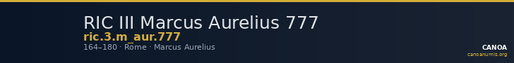 RIC III Marcus Aurelius 777 — CANOA