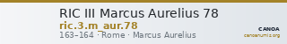 RIC III Marcus Aurelius 78 — CANOA