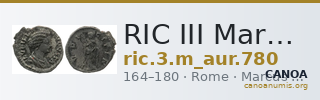 RIC III Marcus Aurelius 780 — CANOA