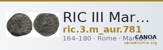 RIC III Marcus Aurelius 781 — CANOA
