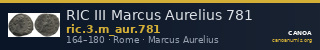 RIC III Marcus Aurelius 781 — CANOA
