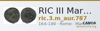 RIC III Marcus Aurelius 787 — CANOA