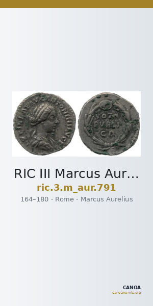 RIC III Marcus Aurelius 791 — CANOA